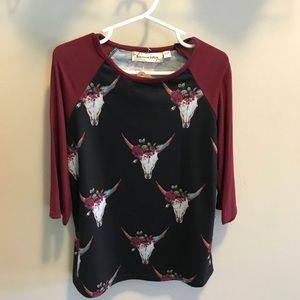 Girls 3/4 Length Top